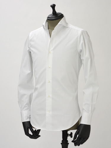 Giannetto【ジャンネット】カジュアルシャツSLIM FIT OG 1163 OL84 001 cotton twill WHITE(スリムフィット コットンツイル ホワイト)