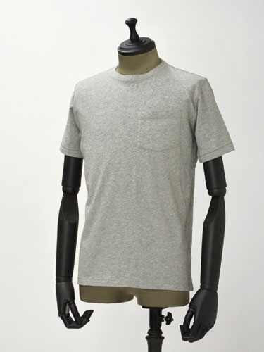 Vintage55【ヴィンテージ55】クルーネックポケットTシャツ VM1019TE395LB 950 cotton GREY(コットン グレイ)