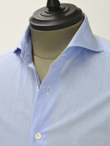 Giannetto【ジャンネット】ドレスシャツ SLIM FIT 1G13030L66 003 cotton twill LIGHT BLUE （スリムフィット コットンツイル ライトブルー)
