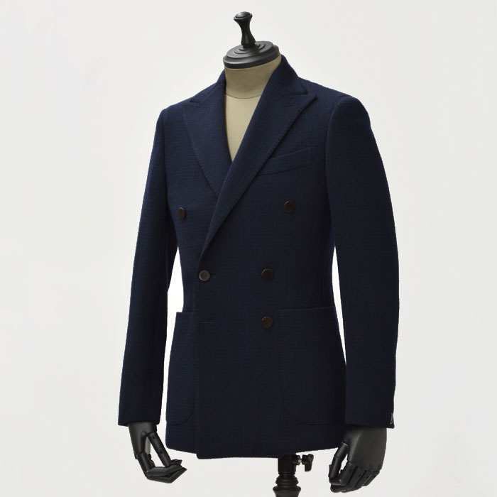 【送料無料】THE GIGI【ザ ジジ】Wジャケット DEGAS DP AO60 5 wool cotton NAVY(ウール コットン ネイビー)