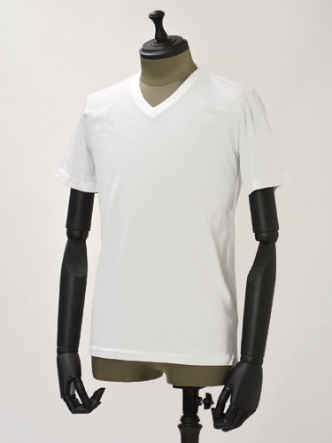 Vintage55【ヴィンテージ55】VネックTシャツ VM1025TE395LB 000 cotton WHITE(コットン ホワイト)