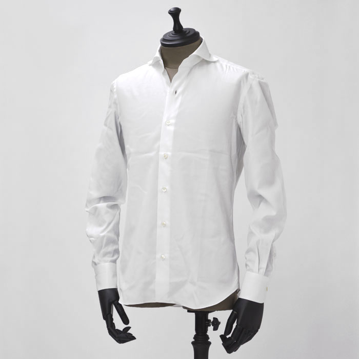 Errico Formicola【エリコ フォルミコラ】 ドレスシャツ SIMONE 11 1343 11 cotton twill WHITE (コットンツイル　ホワイト)