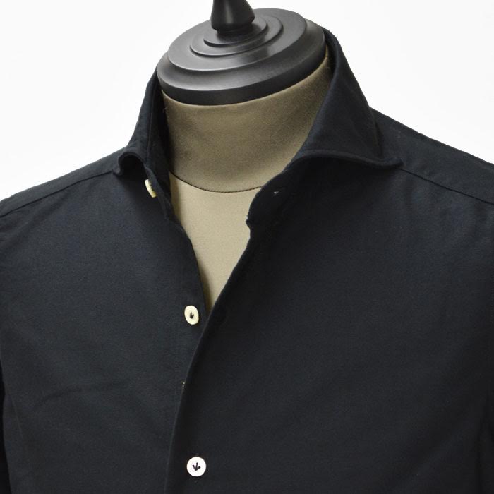 Giannetto【ジャンネット】カジュアルシャツ SLIM FIT 3G14830L84 008 cotton oxford BLACK(スリムフィット コットン オックスフォード ブラック)