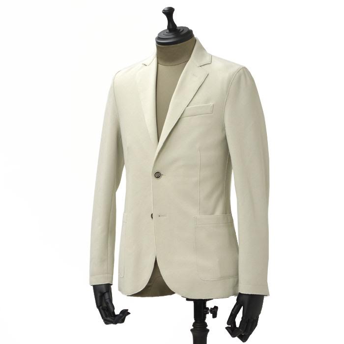 【送料無料】eleventy【イレブンティ】シングルジャケット 979JA3001 JAC21020 1 cotton OFF WHITE(コットンジャージー オフホワイト)