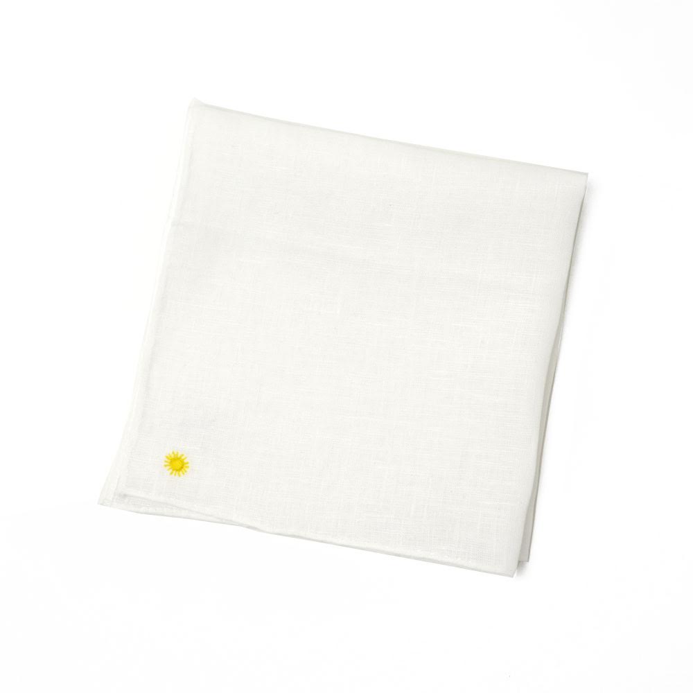 Giannetto【ジャンネット】ポケットチーフ 4G852PC 001 linen WHITE(リネン ホワイト)