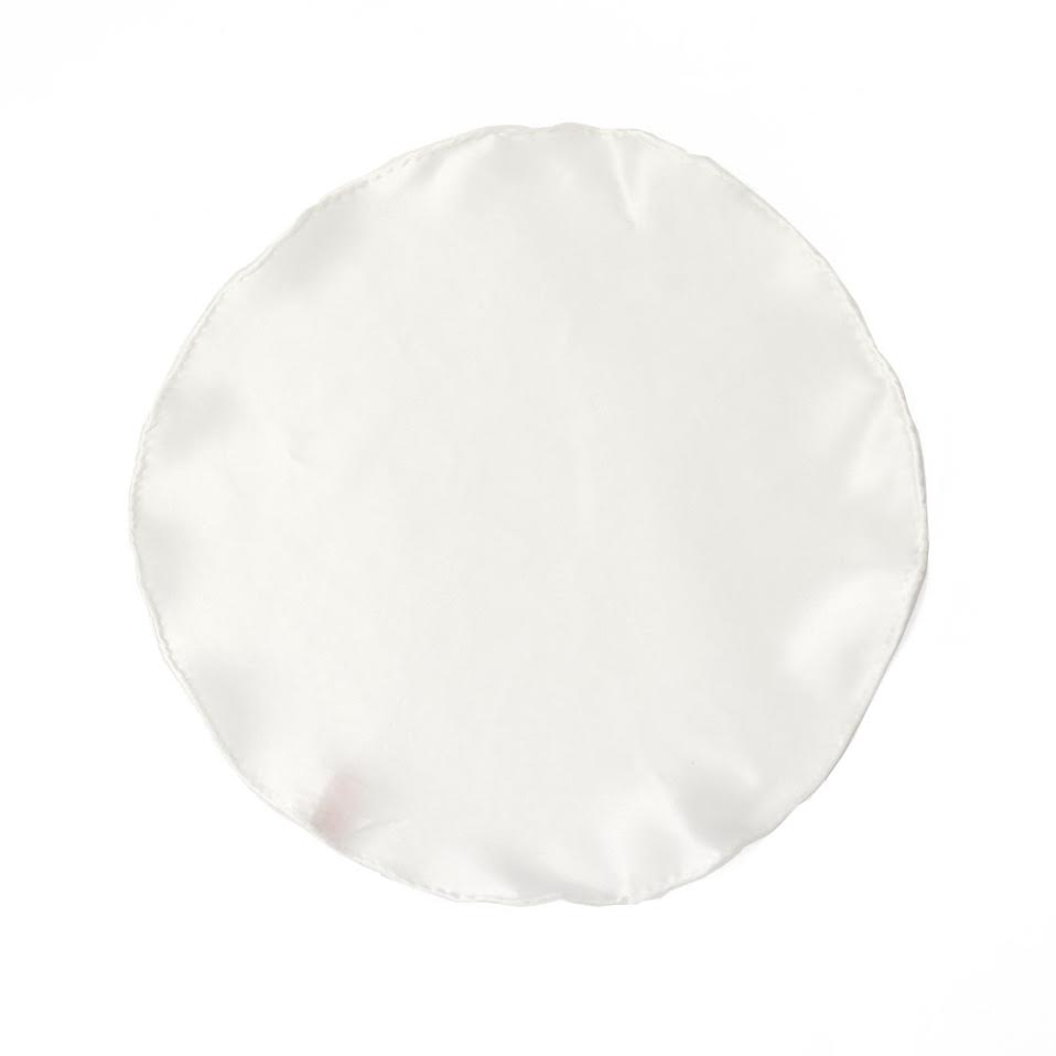 DOLCEPUNTA【ドルチェプンタ】 ポケットチーフ ROUND M1 2 silk solid ホワイト (シルク ソリッド ホワイト)