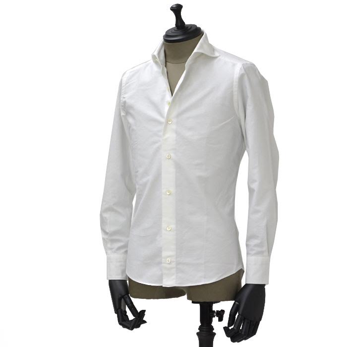 Giannetto【ジャンネット】カジュアルシャツ VINCI FIT 4G14430V84 001 cotton oxford WHITE(ヴィンチフィット コットン オックスフォード ホワイト)