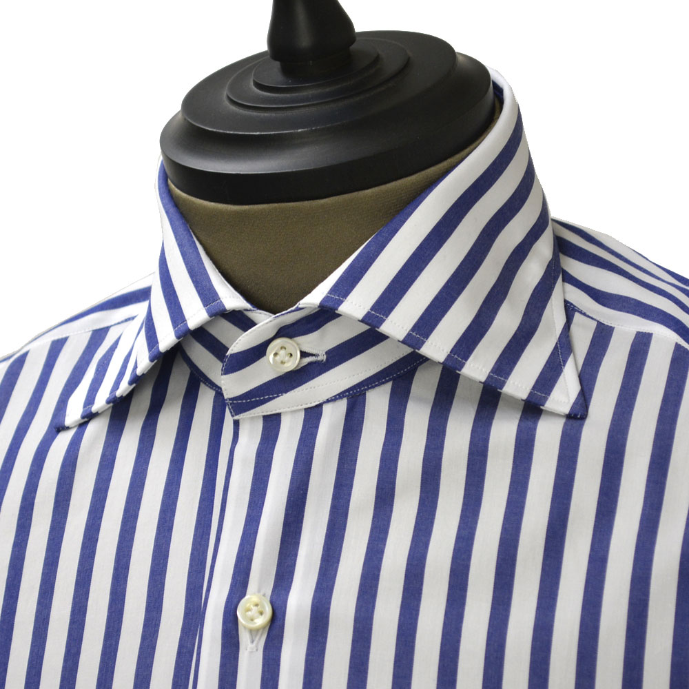 Giannetto【ジャンネット】ドレスシャツ SLIM FIT 6B20030L66 003 blue label コットン ロンドンストライプ ブルー