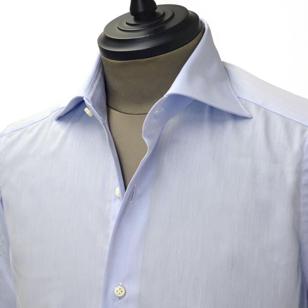 Giannetto【ジャンネット】ドレスシャツ SLIM FIT 7B11130L66 001 blue label コットン ツイル ライトブルー