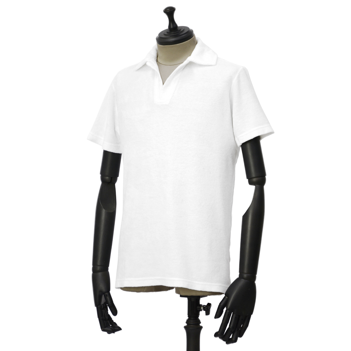 THE GIGI【ザ ジジ】スキッパーポロシャツ THAITI K819 101 コットン パイル ホワイト 