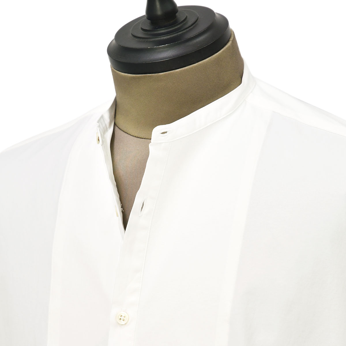THE GIGI【ザ ジジ】スタンドカラーシャツ SHEDIR SS-0 WHITE ナイロン ポリウレタンホワイト
