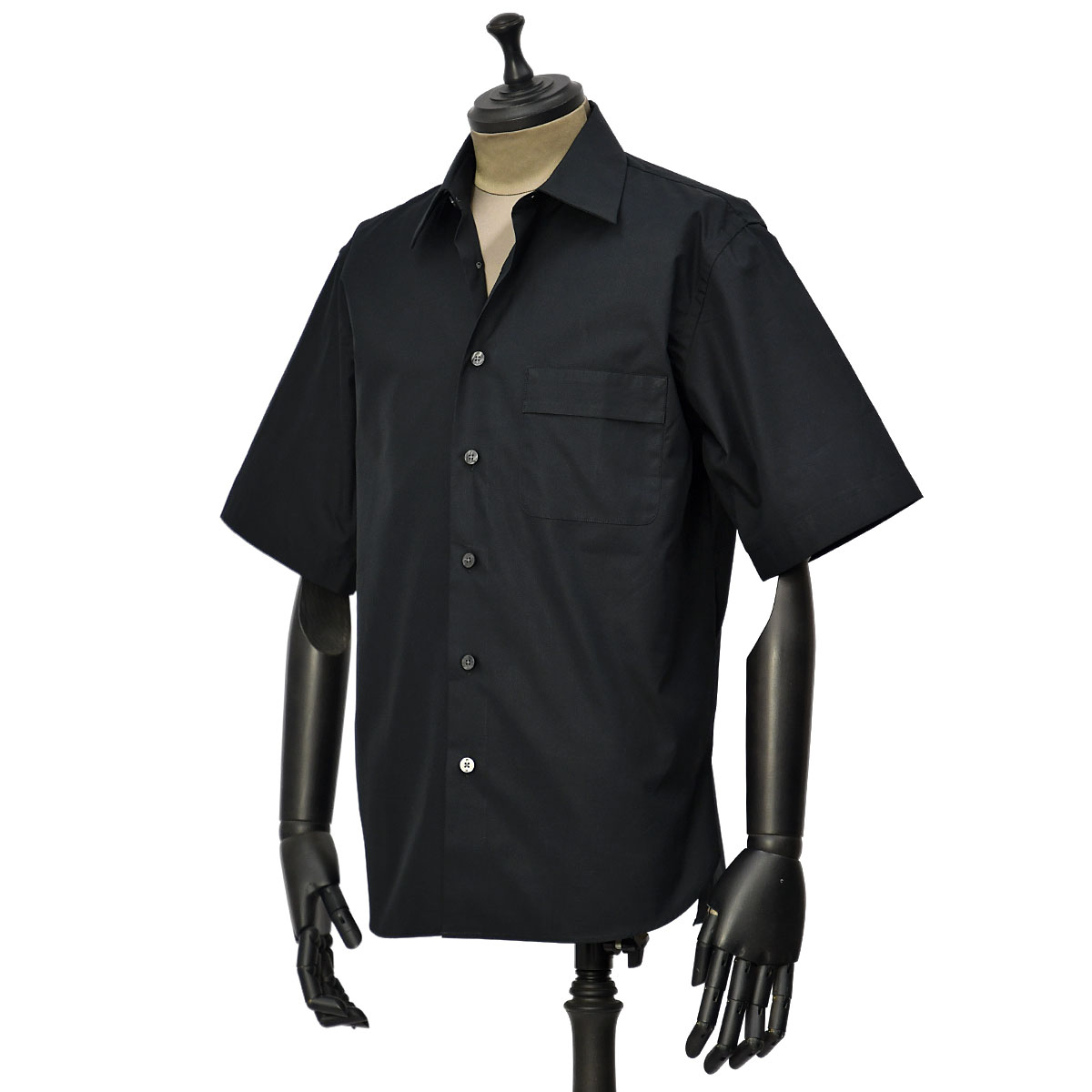 PT TORINO【ピーティートリノ】ショートスリーヴシャツ Shirt 01AL 0990 コットン ブラック