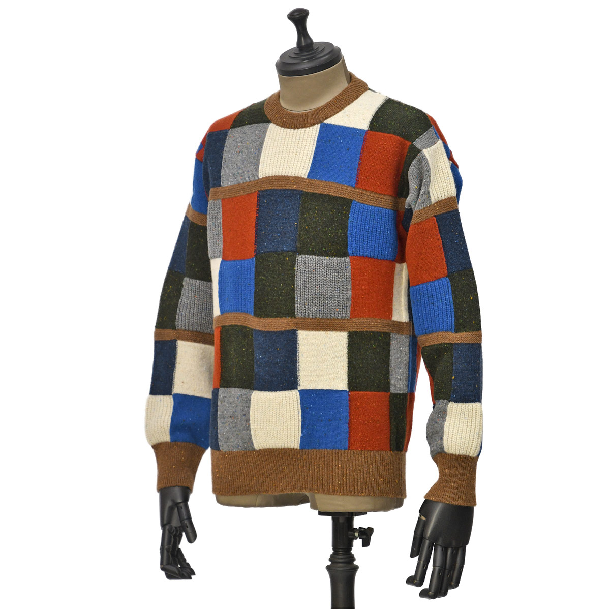 GALLIA KNIT PROJECT【ガリア ニットプロジェクト】クルーネックパッチワークニット GALLIA KNIT PROJECT【ガリア ニットプロジェクト】クルーネックパッチワークニット