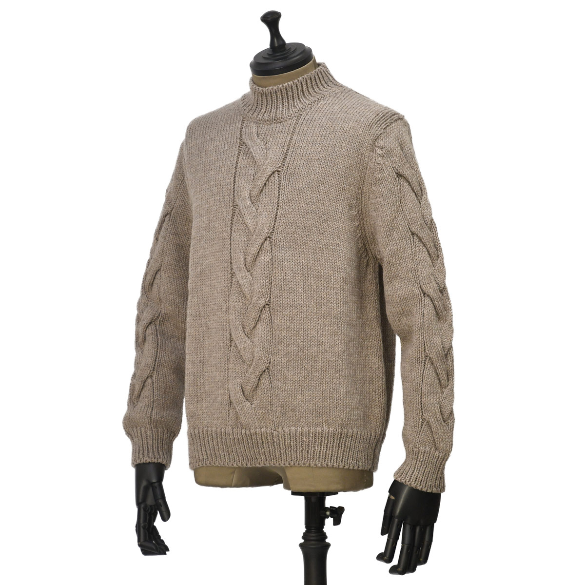 Settefili Cashmere【セッテフィーリ カシミア】ケーブルモックネックニット Settefili Cashmere【セッテフィーリ カシミア】ケーブルモックネックニット