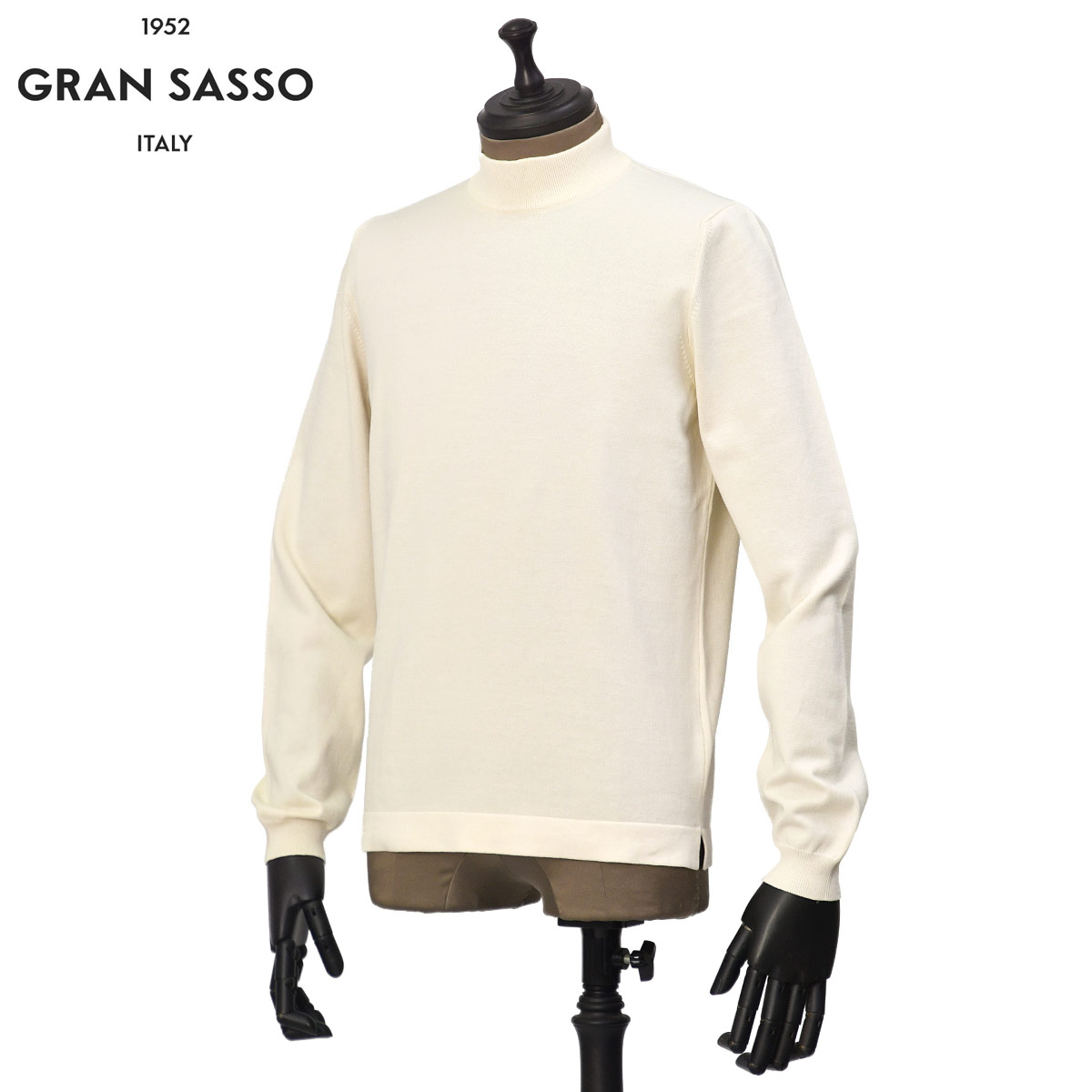 GRAN SASSO【グランサッソ】モックネックニット GRAN SASSO【グランサッソ】モックネックニット